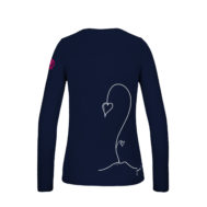 T-shirt a maniche lunghe donna blu navy per arrampicata e sport MOLLY-R Monvic