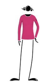 T-shirt a maniche lunghe donna girocollo fucsia per arrampicata e sport MOLLY Monvic