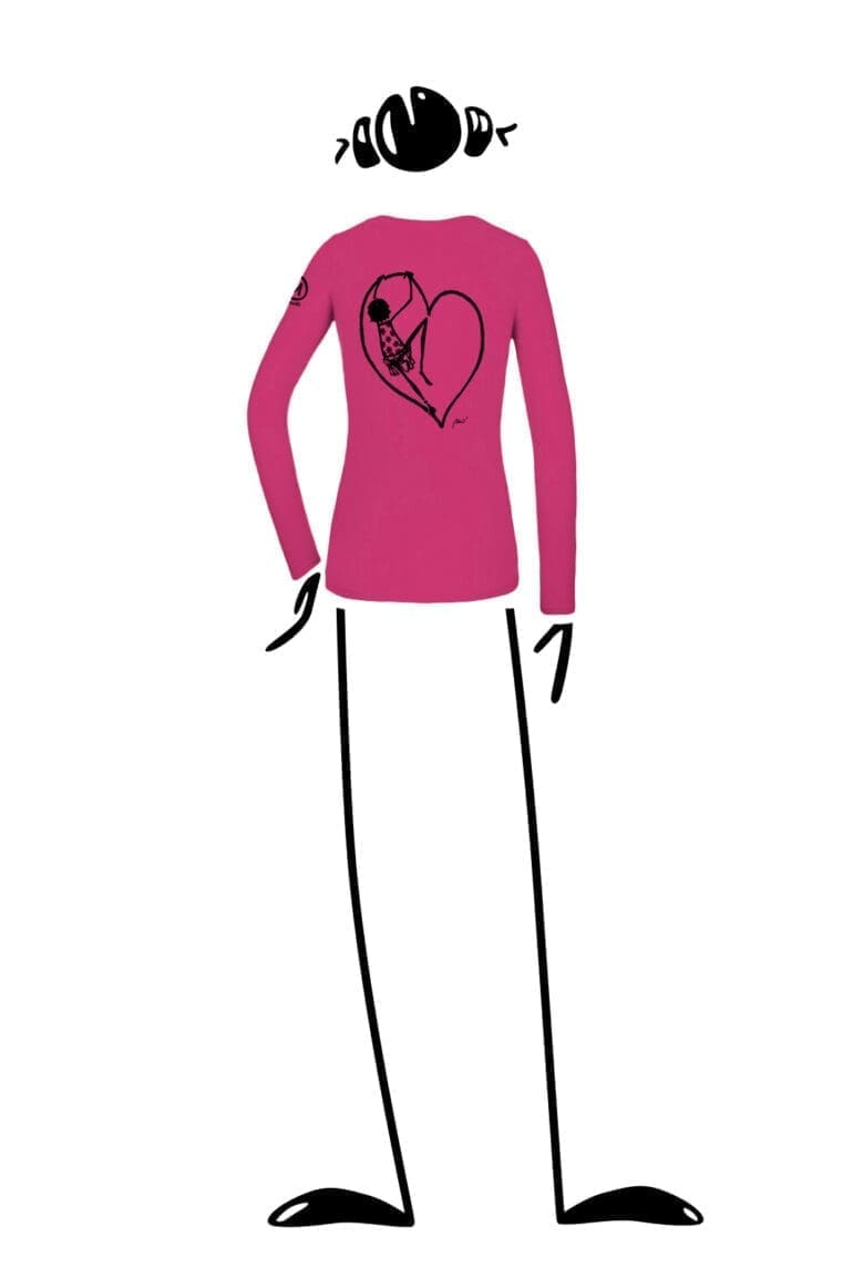Long sleeved t-shirt women fuchsia climbing MOLLY R Monvic