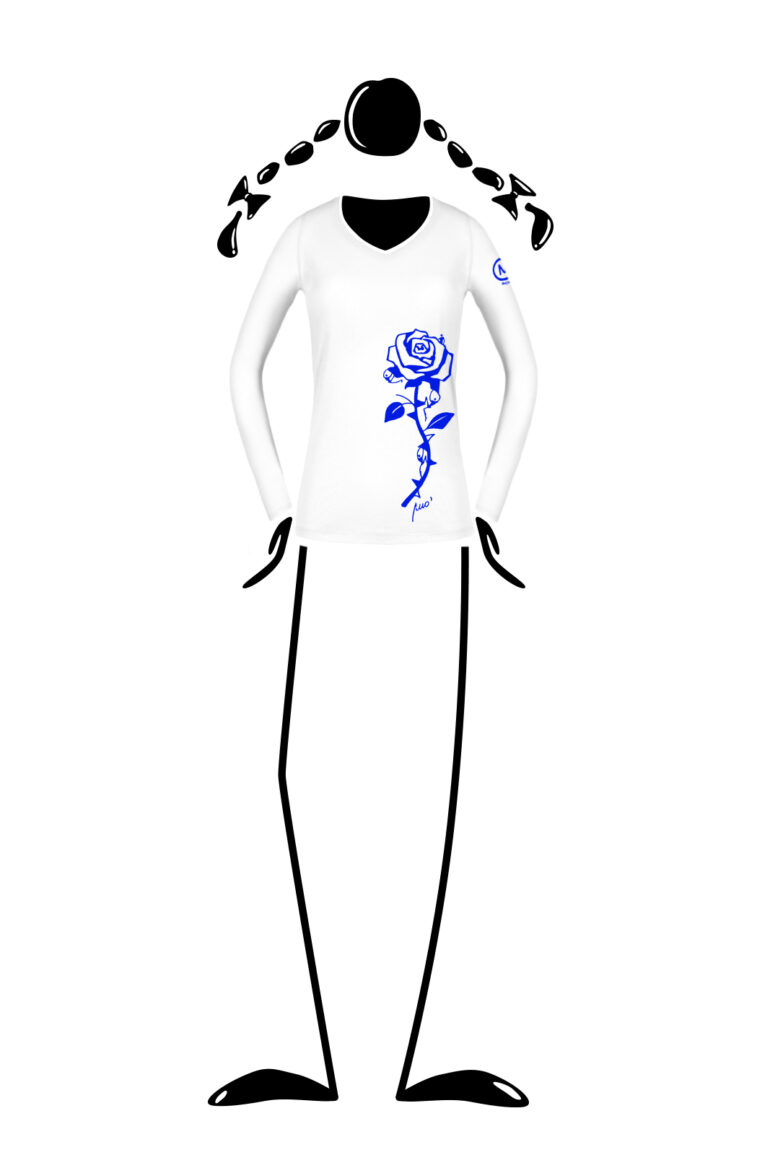 T-shirt Femme à manches longues blanc MOLLY-V