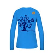 T-shirt Femme à manches longues col en V azur MOLLY-V