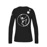 Long sleeved t-shirt women V neckline black MOLLY-V