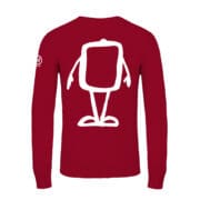 T-shirt a maniche lunghe rossa da uomo JUMA Monvic