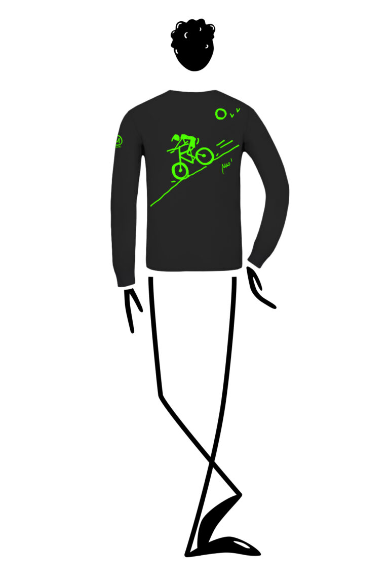 T-shirt Homme à manches longues noir JUMA Monvic downhill