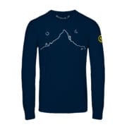 Long sleeved t-shirt men navy blue cotton JUMA Monvic