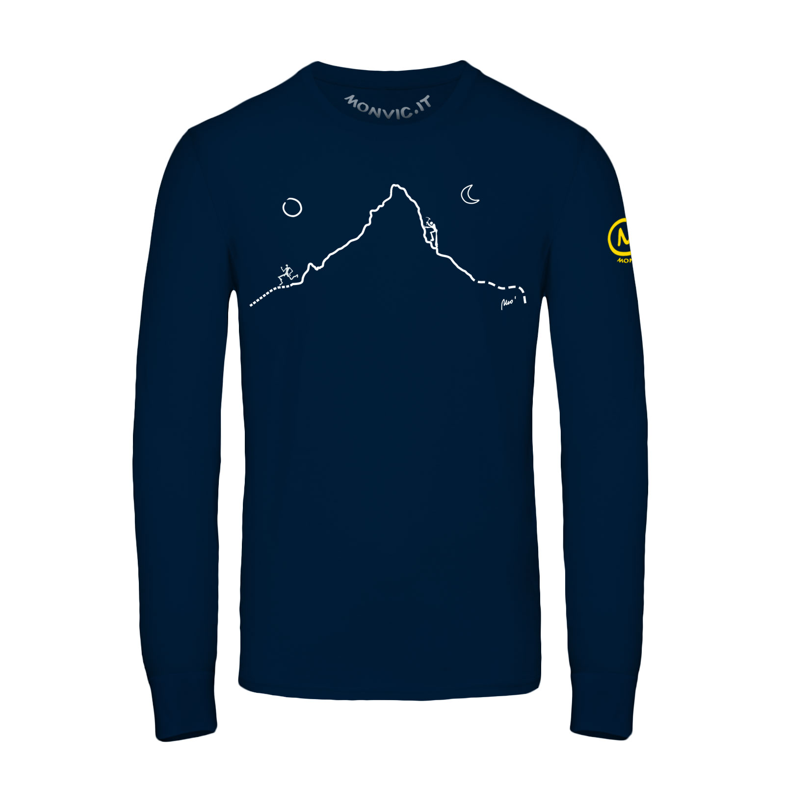 T-shirt Homme à manches longues bleu marine JUMA Monvic