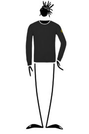 T-shirt Homme à manches longues noir JUMA "Manone"
