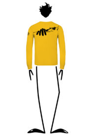 T-shirt Homme à manches longues jaune JUMA "Manone"