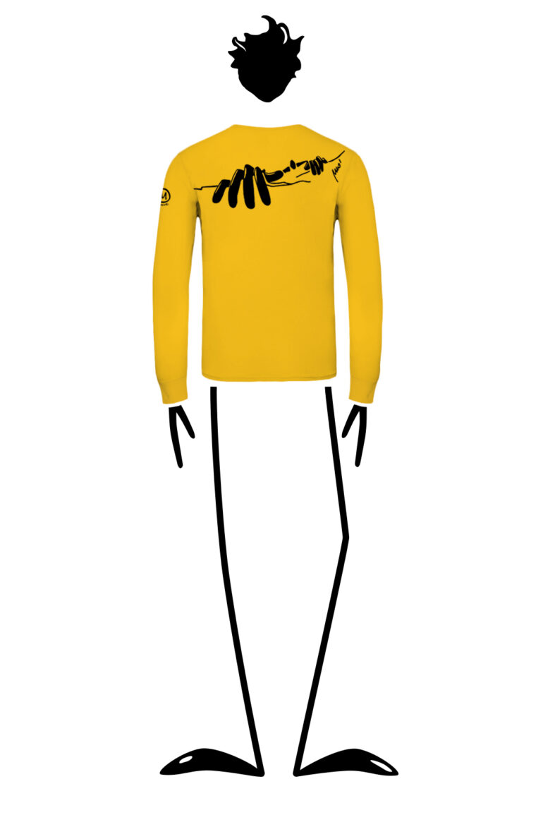 T-shirt a manica lunga gialla da uomo JUMA Monvic Manone