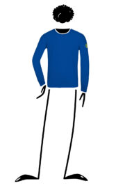 T-shirt Homme à manches longues bleu royal JUMA Monvic rasta