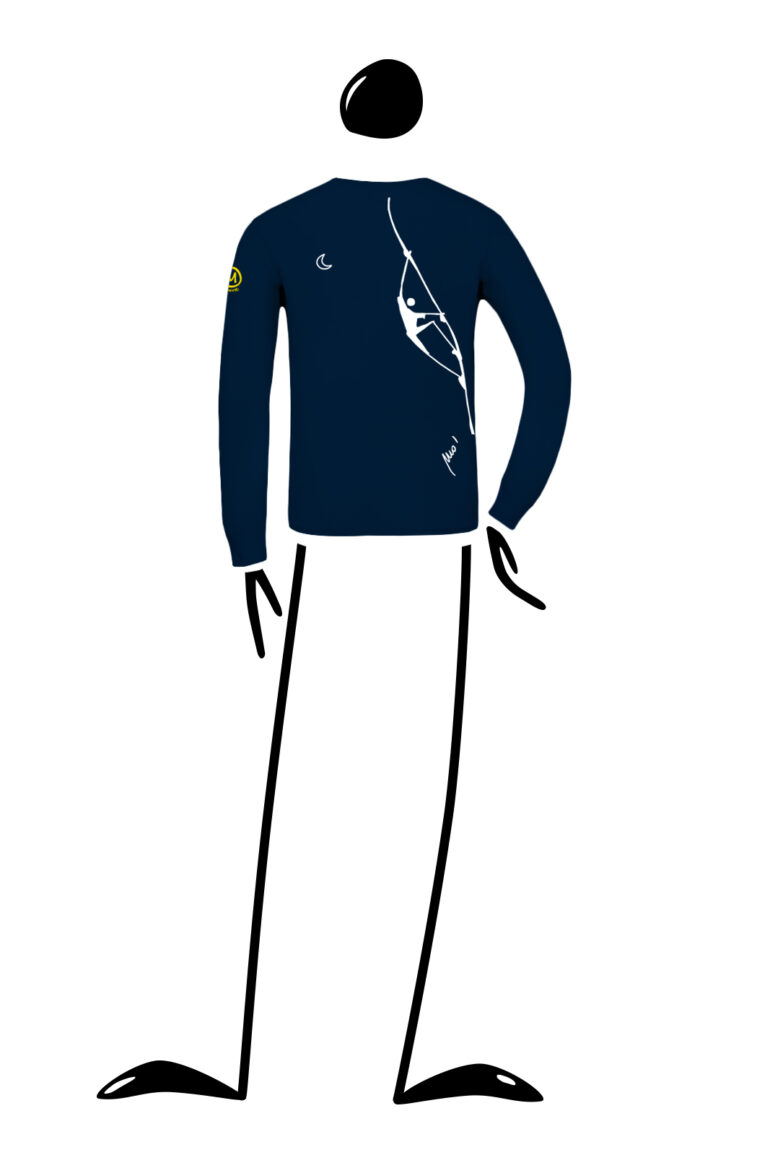 T-shirt a maniche lunghe blu navy da uomo JUMA Monvic arrampicata