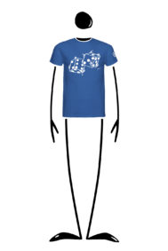t-shirt men blue royal HASH VINTAGE Monvic