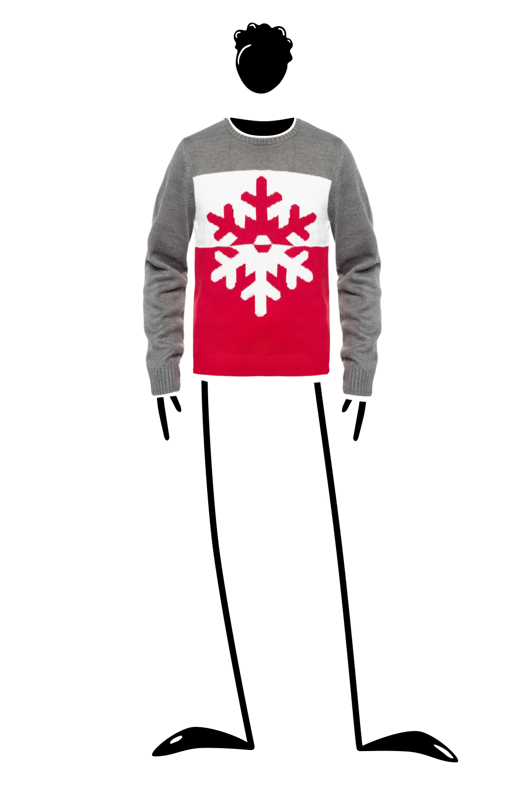 Unisex Christmas sweater Bruce men Monvic snowflake