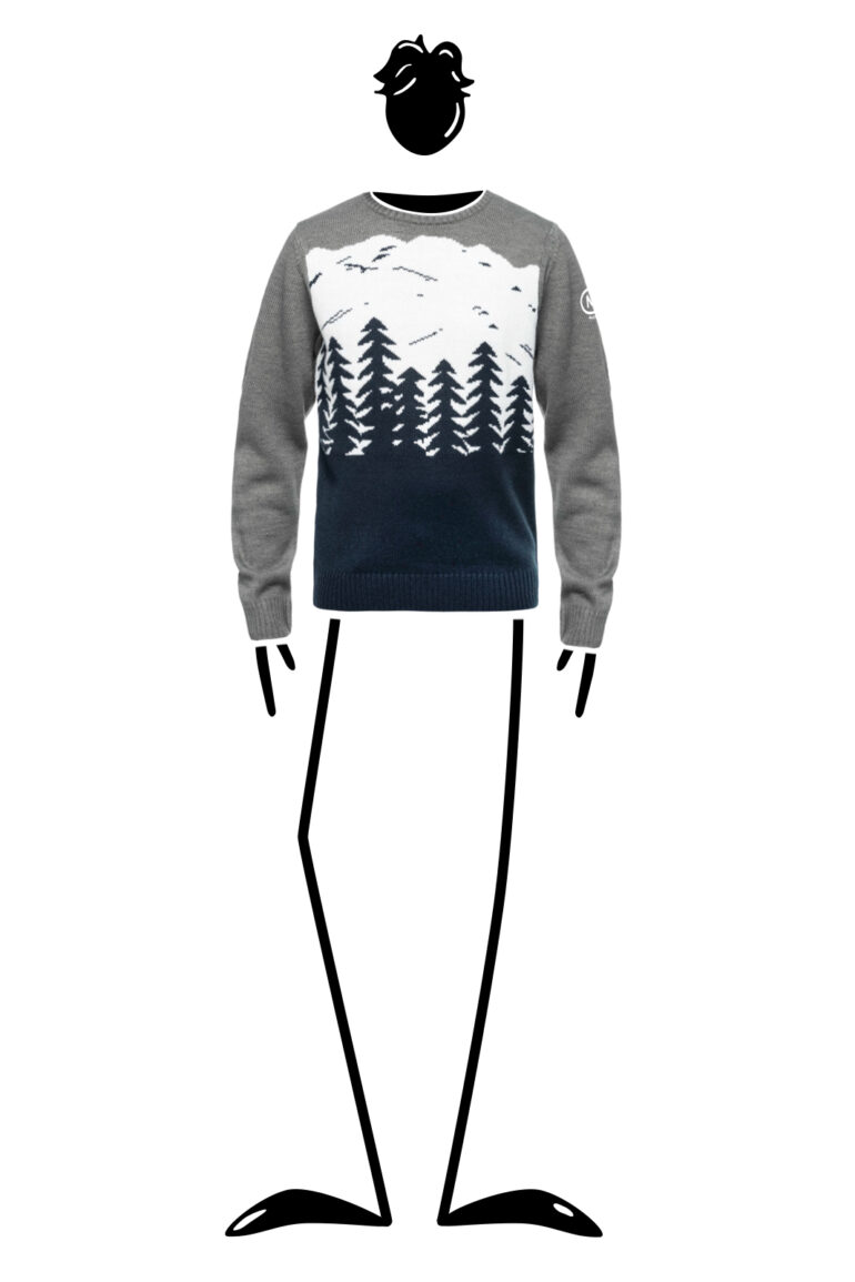Unisex Christmas blue sweater Bruce Monvic