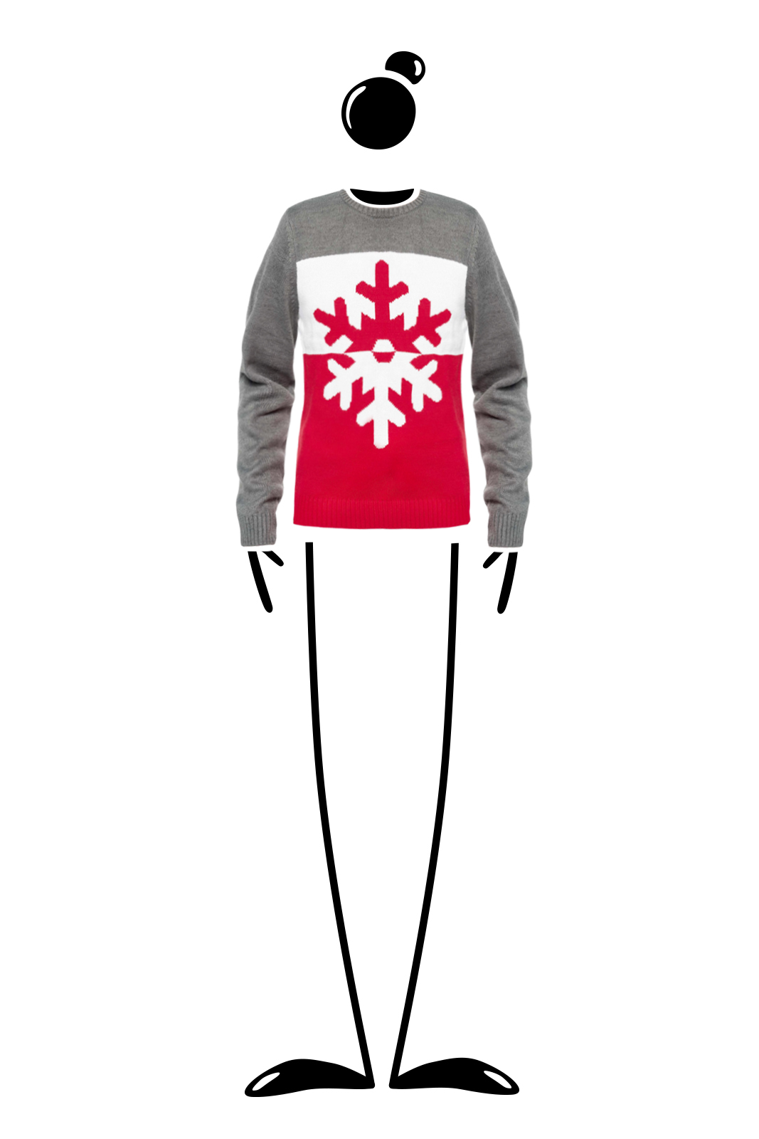 Unisex Christmas sweater Bruce women Monvic snowflake