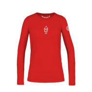 Long sleeved t-shirt women red for climbing MOLLY Round neck