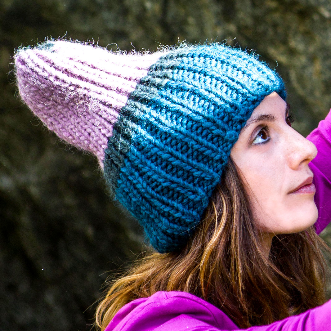 Cappello di lana fatto a mano bicolore ROCCO Monvic