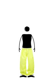 sport trousers for kids lime green - stretch cotton - climbing and sport - MINI SPEED Monvic