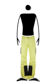 climbing trousers with integrated magnesite pockets lime POWDER Monvic