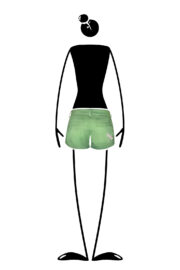 pantalone corto donna arrampicata verde salvia cotone libellula STEFFY Monvic