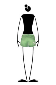 pantalone corto donna arrampicata verde salvia cotone libellula STEFFY Monvic