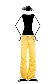 Women's bouldering trousers yellow BONNIE Monvic