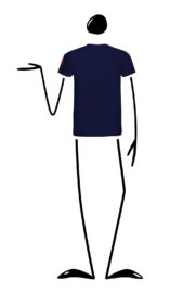 t-shirt homme bleu marine HASH Monvic Noel