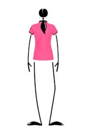 Polo donna equitazione STRIPE Monvic for TeleSilvia fucsia