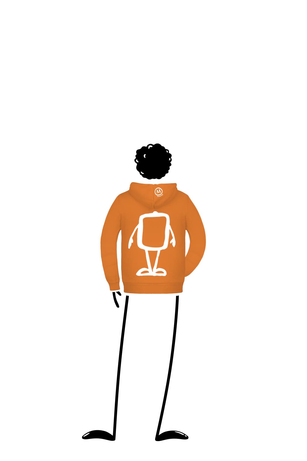 Sweat à capuche Enfant orange LOLA Monvic Sweat à capuche Enfant orange LOLA Monvic