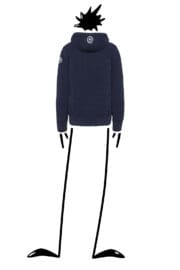 Sweat à capuche avec zip unisexe bleu marine homme NEW SHERPA Monvic