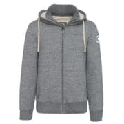 Hoodie full zip unisex grey NEW SHERPA Monvic