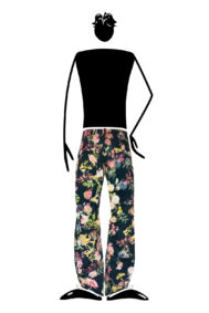 trousers men floral print yellow BILLY 2 Monvic climbing