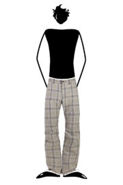 pantalon randonnée pour homme Prince de Galles jaune BILLY 2 Monvic