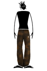 Pantalon en velours côtelé français brune pour homme GRILLO Monvic pour escalade