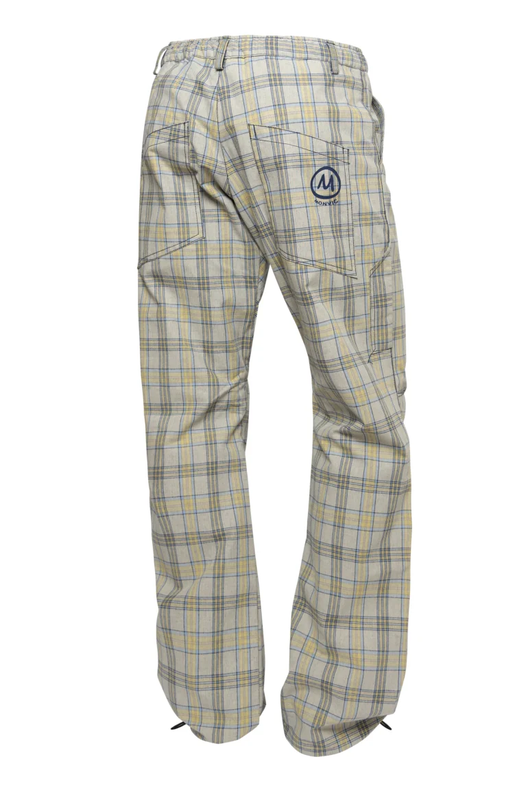 Men's Prince of Wales trousers beige - BILLY 2 Monvic