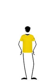 t-shirt arrampicata bambino gialla TATA Monvic