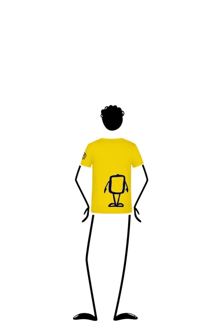 t-shirt enfant jaune escalade TATA Monvic Alo pad