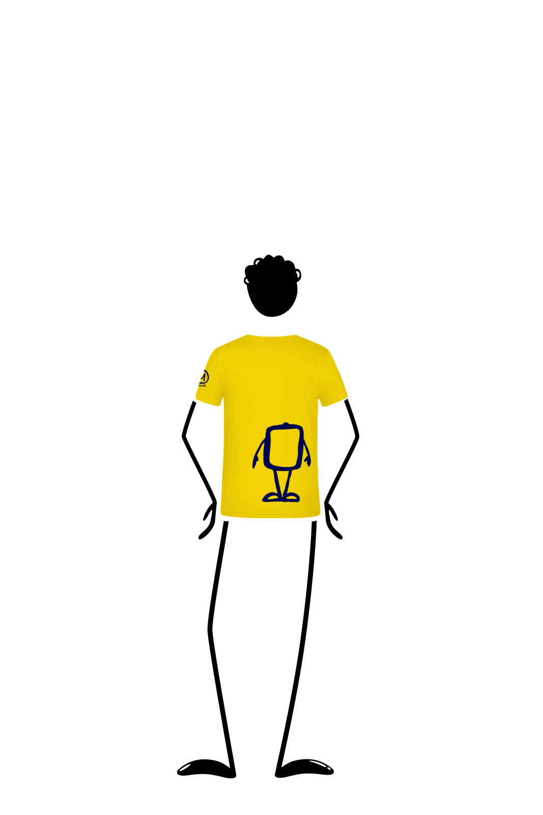 t-shirt enfant jaune escalade TATA Monvic Alo pad