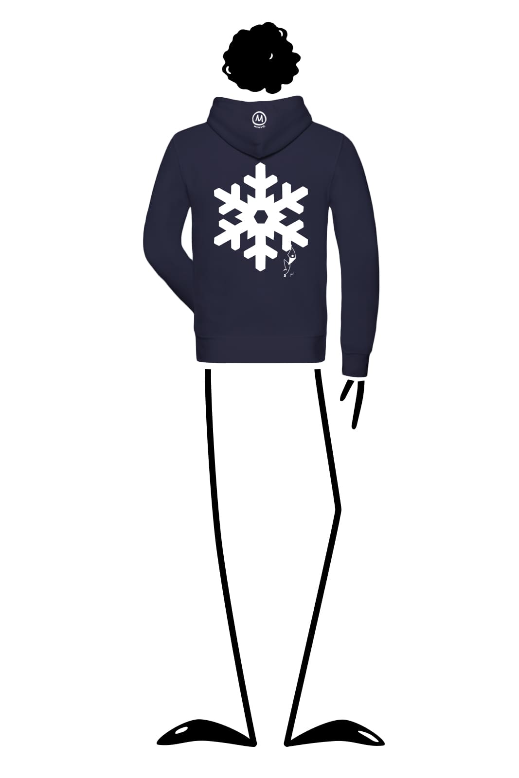 Hoodie unisex blue navy NAVAJO Monvic snowflake Hoodie unisex blue navy NAVAJO Monvic snowflake