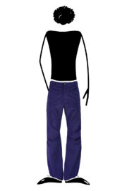 Fine ribbed corduroy pants for men purple GRILLO Monvic for climbing