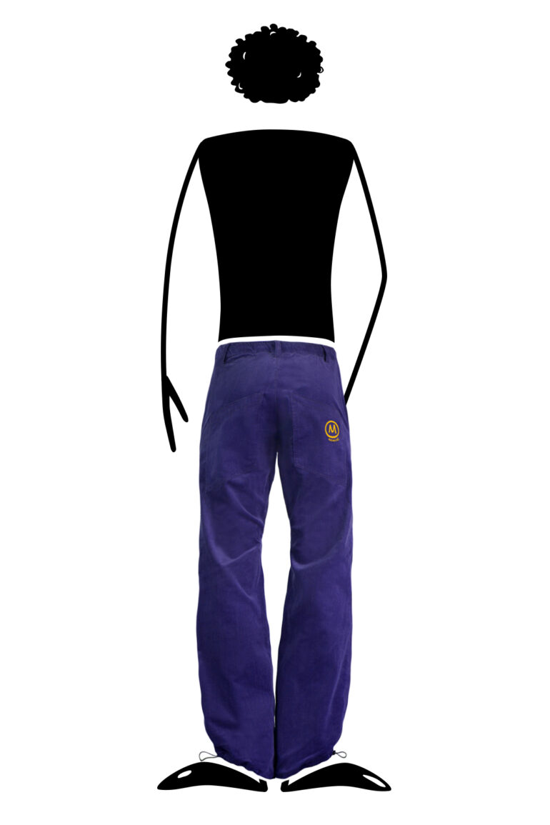 Fine ribbed corduroy pants for men purple GRILLO Monvic for climbing