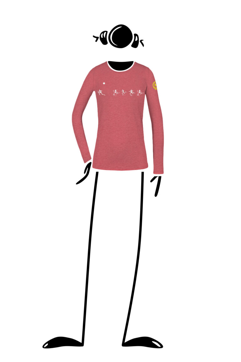 T-shirt corsa maniche lunghe donna fucsia MOLLY TEC Monvic trailrunning