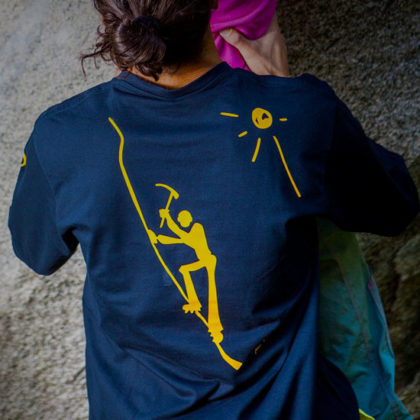 T-shirt arrampicata manica lunga uomo