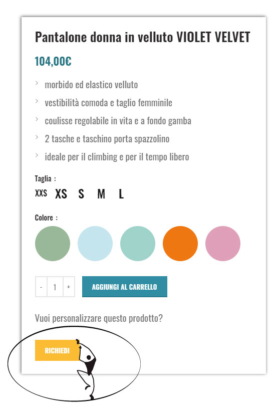 Richiesta Personalizzazione Richiedi personalizzazione