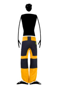 Slackline trousers CLOUDS Monvic yellow and denim