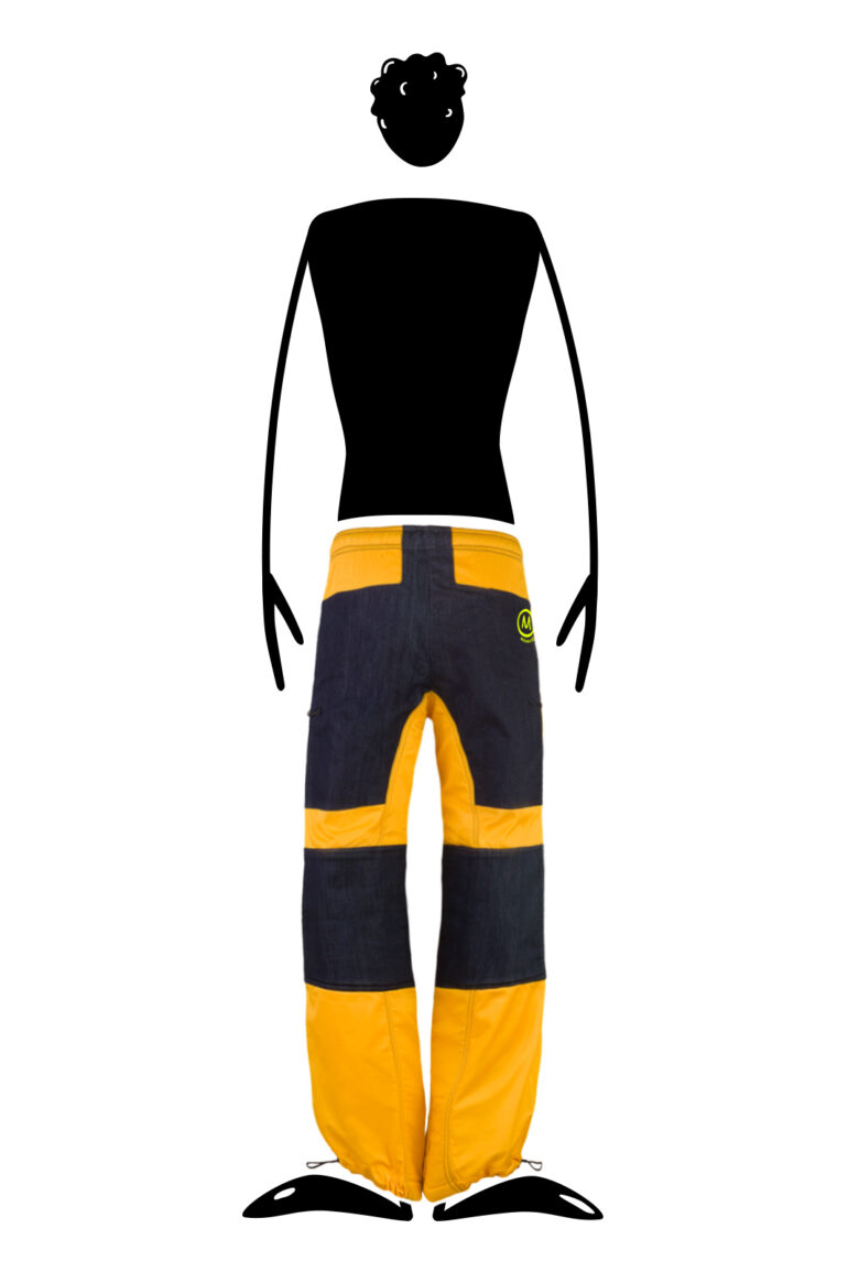 Slackline trousers CLOUDS Monvic yellow and denim