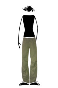 trousers women cotton green VIOLET Monvic