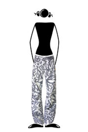 pantalone arrampicata donna bianco VIOLET graffiti Monvic