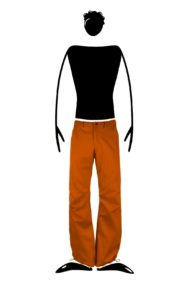 pantalone arrampicata uomo marrone arancione BILLY 2 Monvic