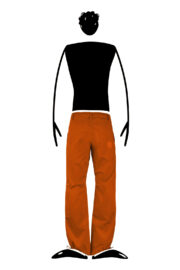 pantalone arrampicata uomo marrone arancione BILLY 2 Monvic